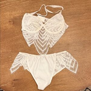 Elegant Lace Bralette and Panty Set - wedding or bachelorette gift